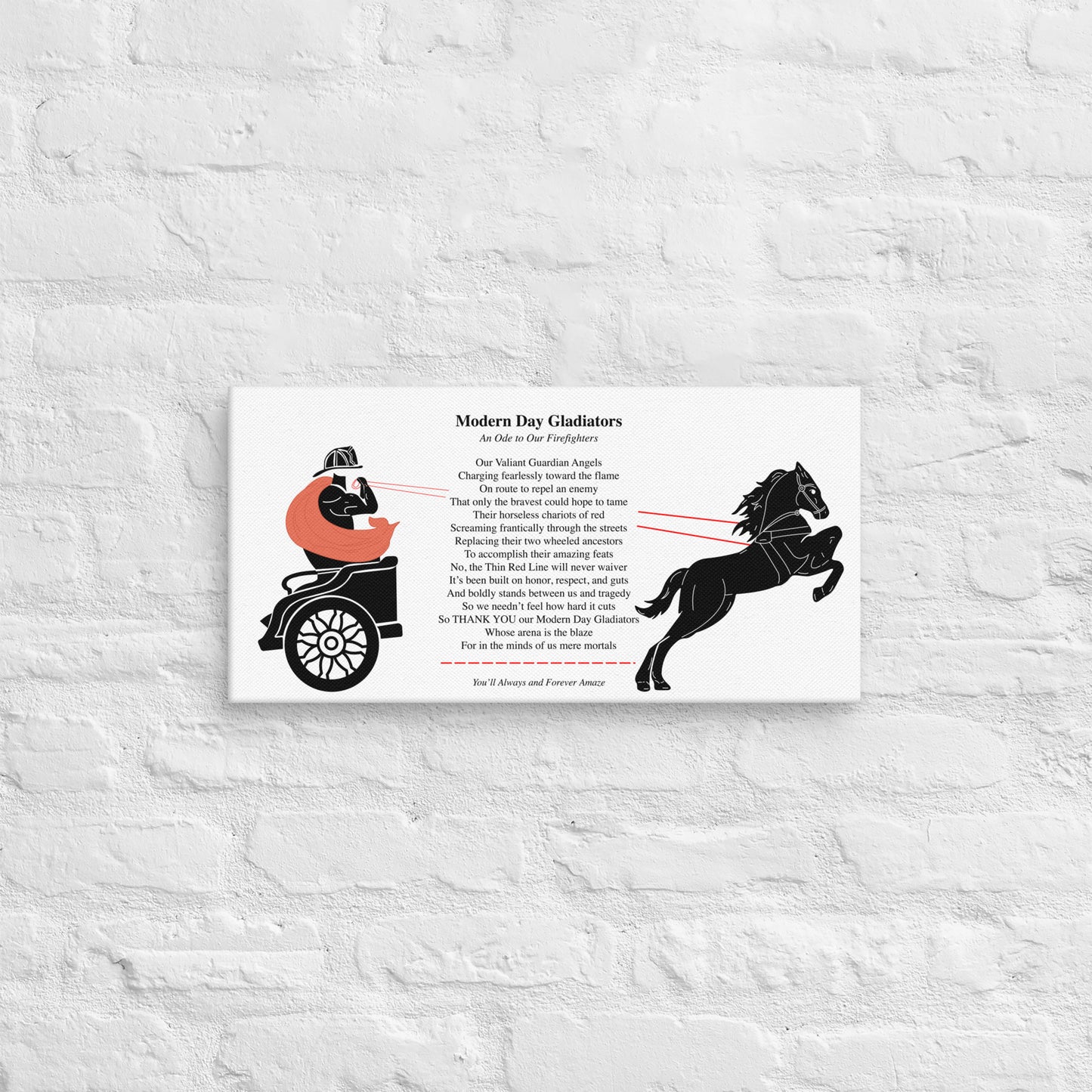 Firefighter Canvas The Noble Wordsmith