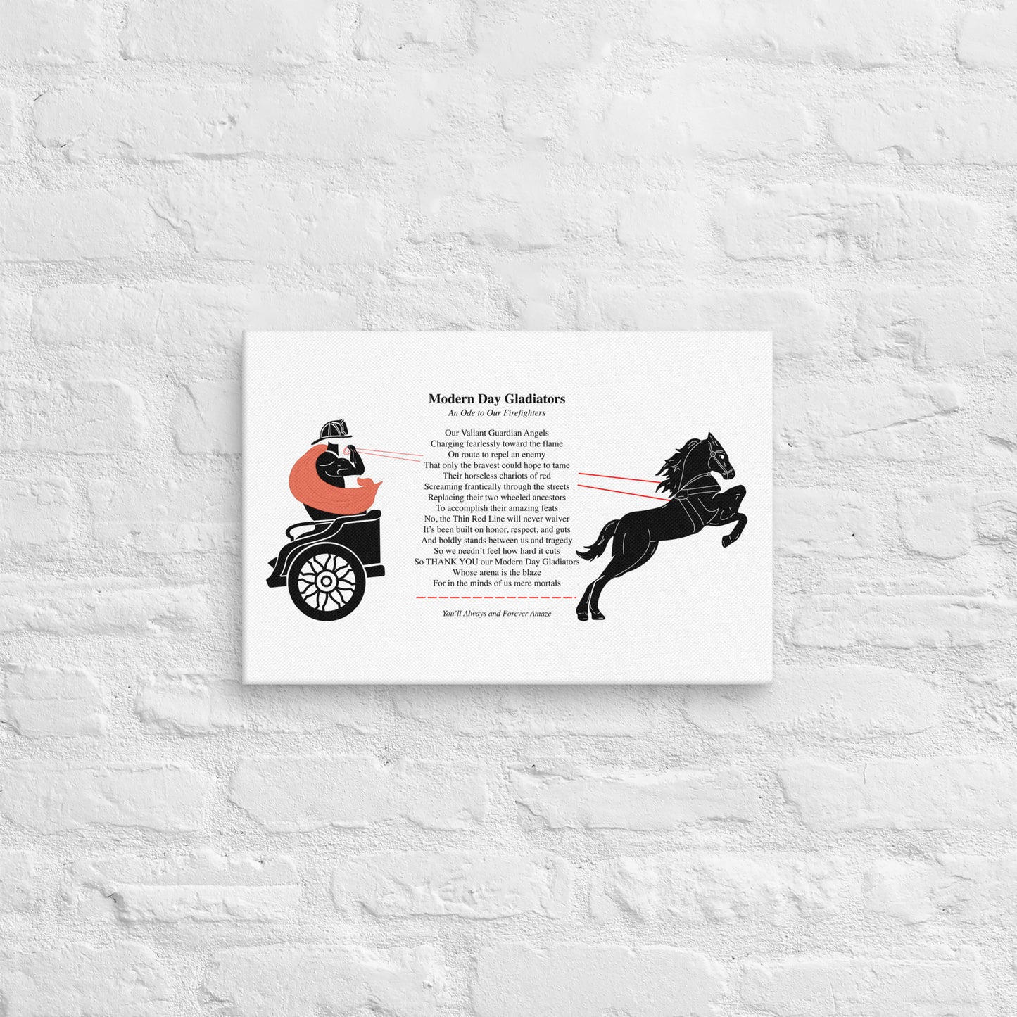 Firefighter Canvas The Noble Wordsmith