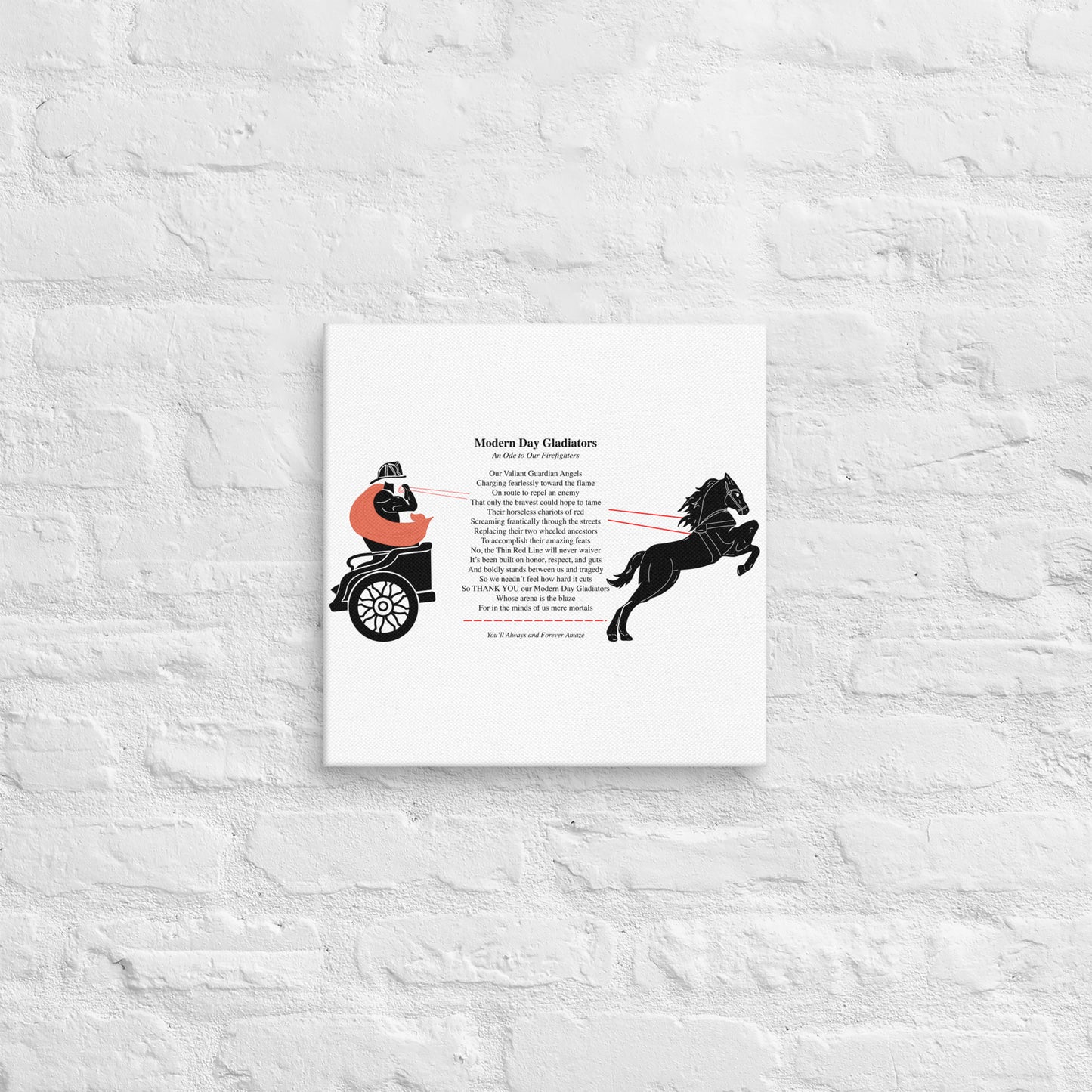 Firefighter Canvas The Noble Wordsmith