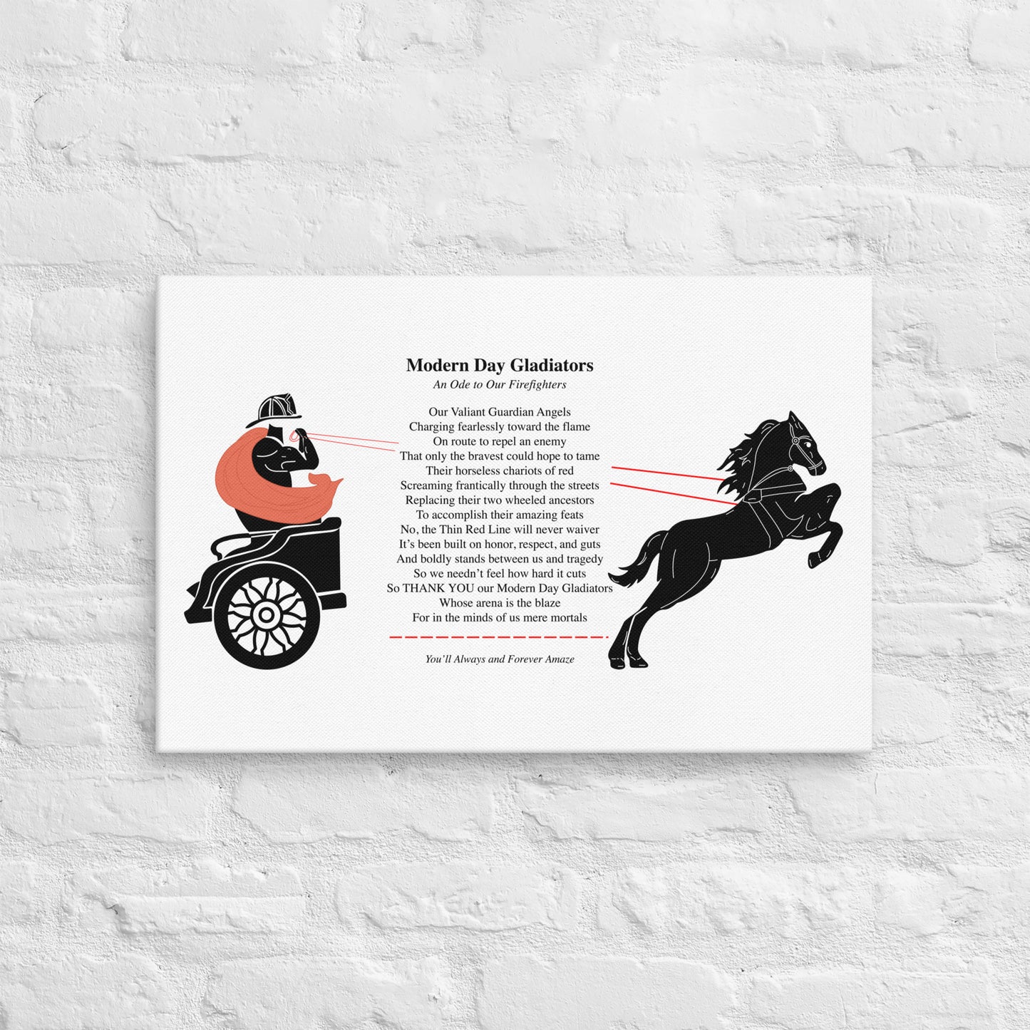 Firefighter Canvas The Noble Wordsmith