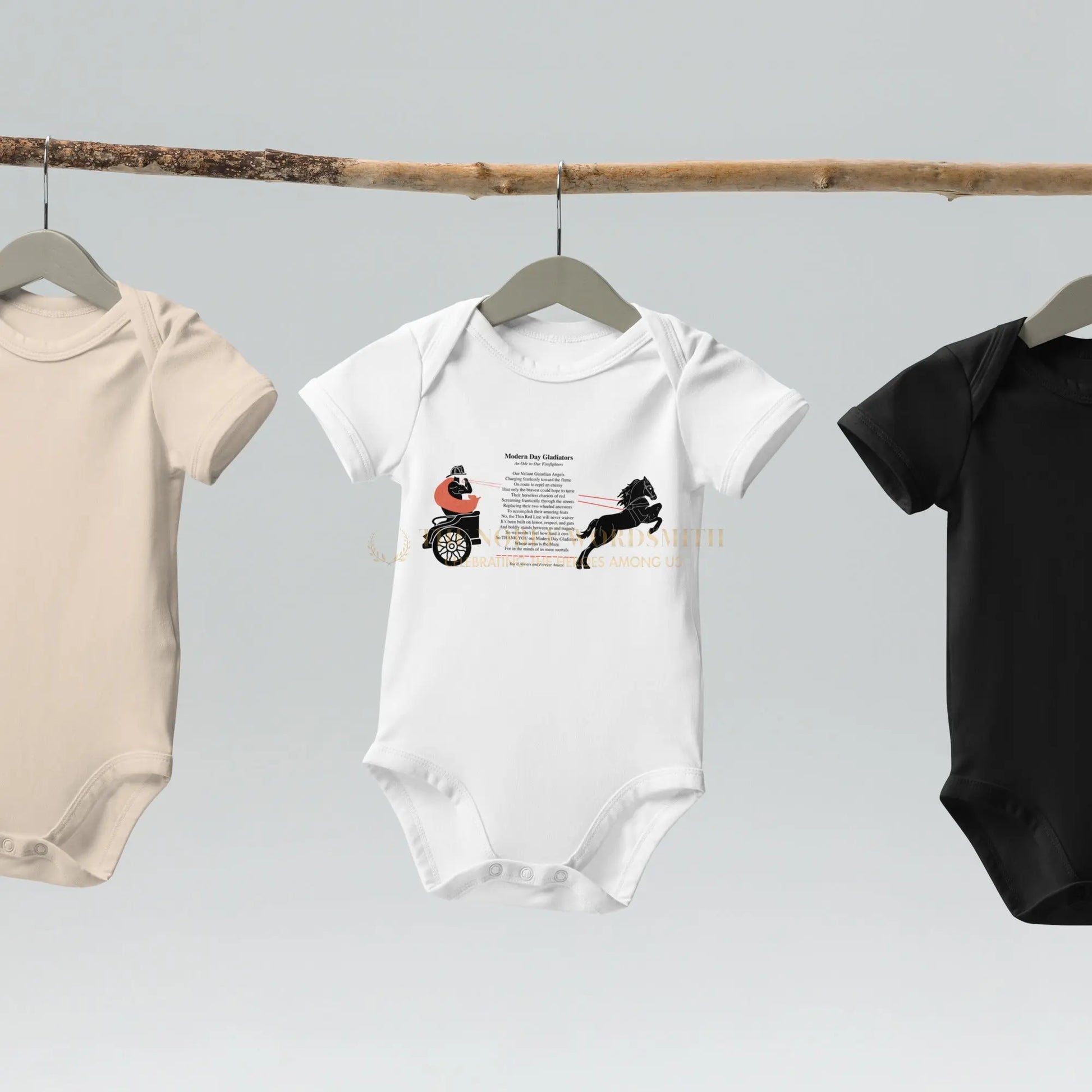 Firefighter Baby Bodysuit The Noble Wordsmith