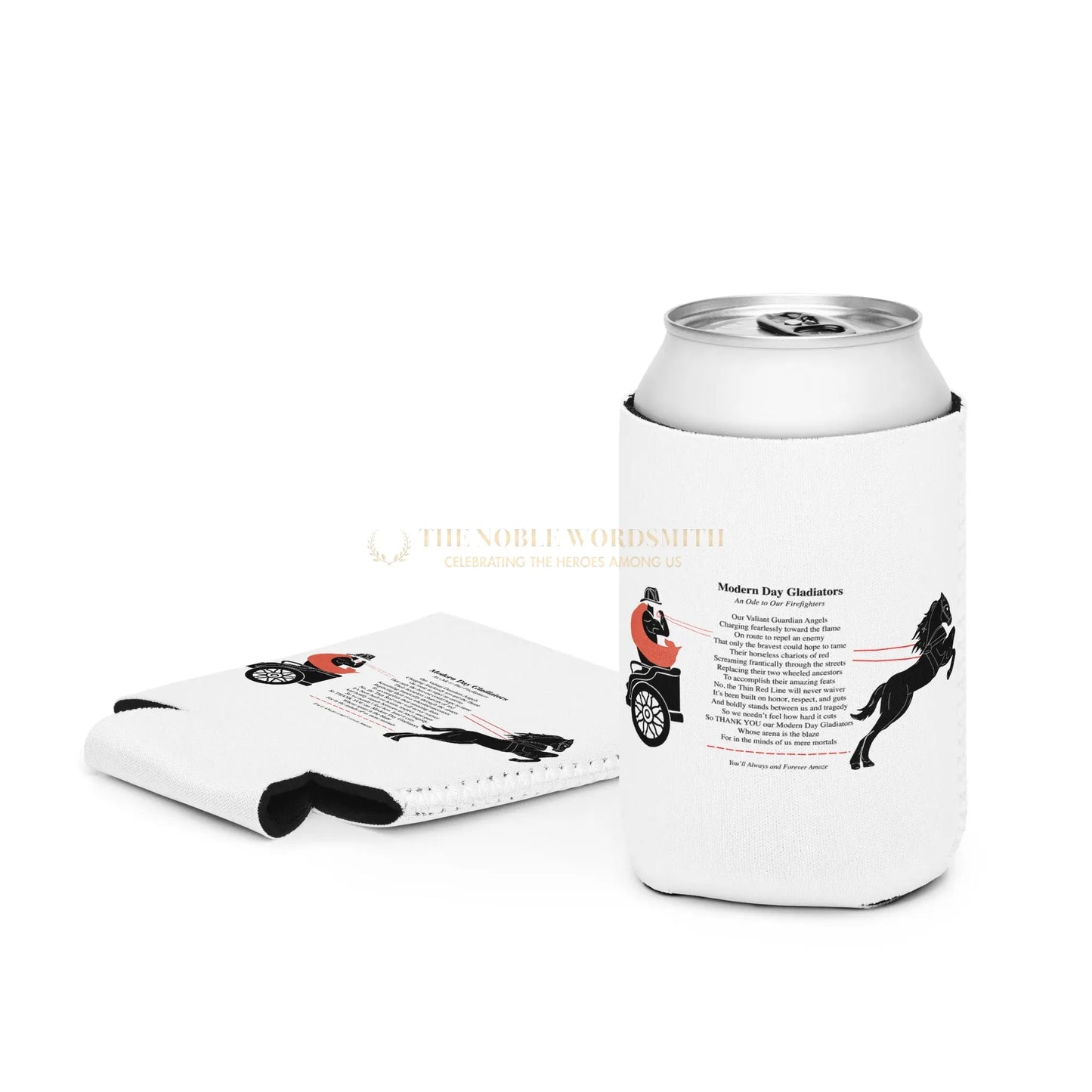 Firefighter Neoprene Can Cooler The Noble Wordsmith