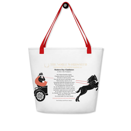 Large Firefighter Tote Bag The Noble Wordsmith