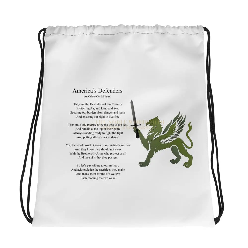 Military Drawstring bag The Noble Wordsmith