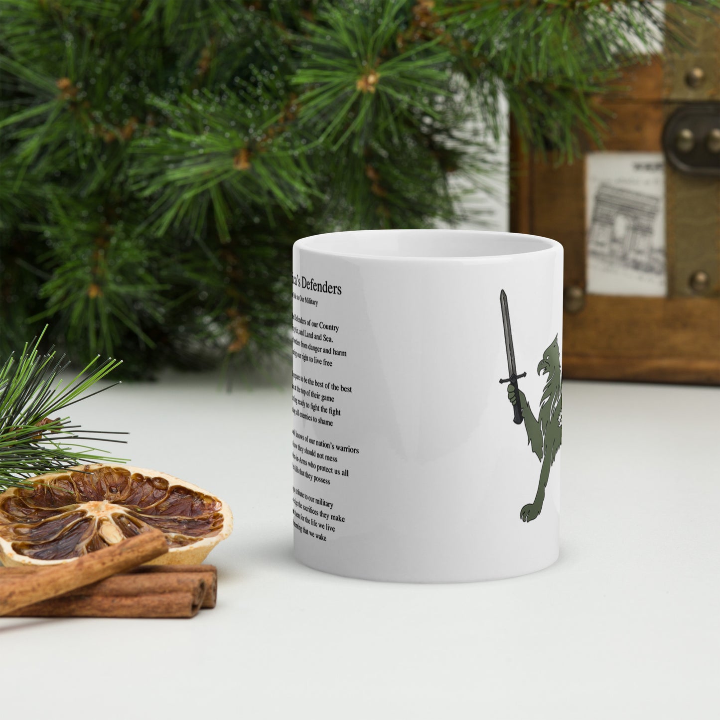 Military White glossy mug The Noble Wordsmith